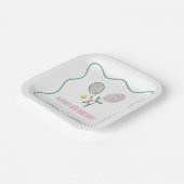 Tennis kariert pappteller (Gewinkelt)