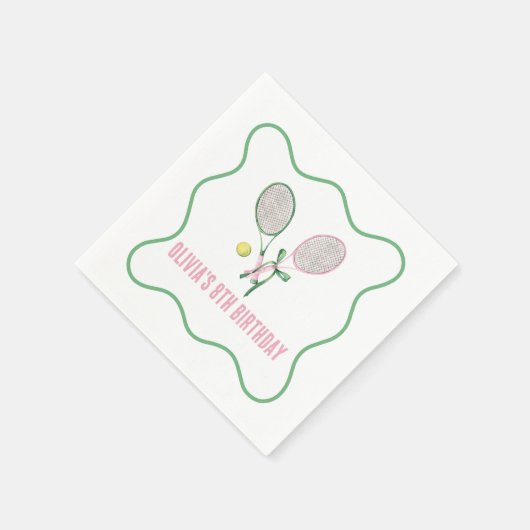 Tennis kariert serviette (Ecke)