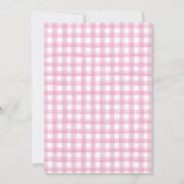 Tennis karierte Geburtstagseinladung Einladung (Rückseite)