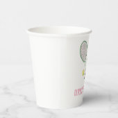 Tennis karierte Geburtstagseinladung Pappbecher (Rechts)