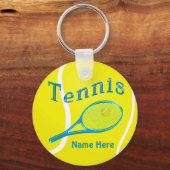 TENNIS KEYCHAINS Personalized Tennis Team Gifts Schlüsselanhänger (Vorderseite)