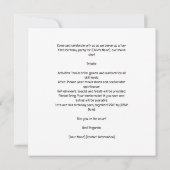 Tennis Kid Birthday Party Einladung (Rückseite)