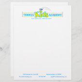 Tennis Kids Academy - Vorlage für Briefkopf (Vorne/Hinten)