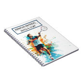 Tennis kids Spiral Foto Notebook Notizblock (Rechte Seite)