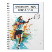 Tennis kids Spiral Foto Notebook Notizblock (Vorderseite)