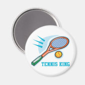 Tennis King Magnet (Vorderseite/Rückseite)
