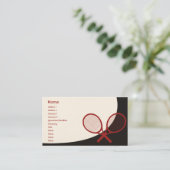 Tennis - Klassiker Visitenkarte (Stehend Vorderseite)