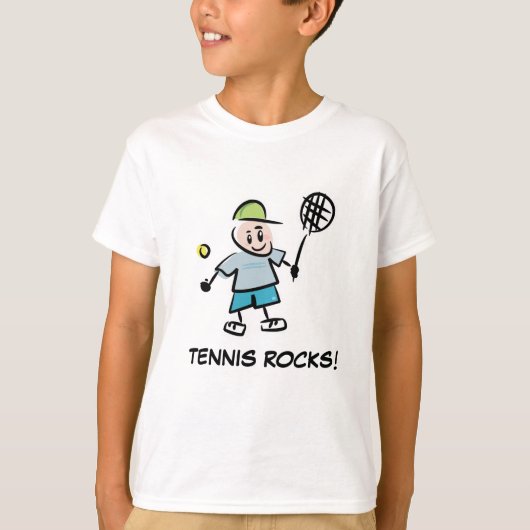 Tennis kleidet für Kind| Jungent-shirt mit Cartoon T-Shirt (Vorderseite)
