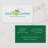 Tennis-Knirps Academy_template Visitenkarte (Vorne/Hinten)