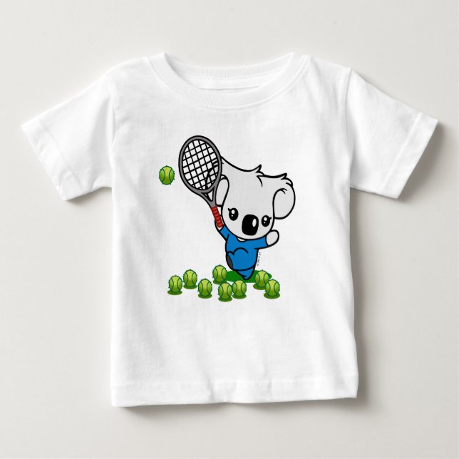 Tennis-Koala-Shirt Baby T-shirt (Vorderseite)