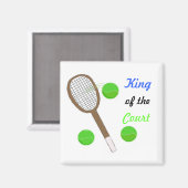 Tennis - König des Gerichtshofes Magnet (Vorderseite/Rückseite)