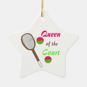 Tennis - Königin des Courts Keramikornament