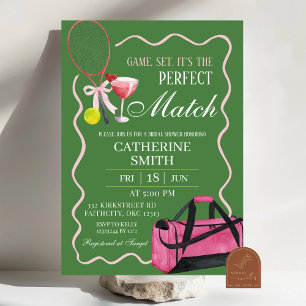Tennis Kundgebung und Margaritas Erwachsene Geburt Einladung