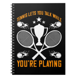 Tennis lässt dich reden, während du spielst notizblock