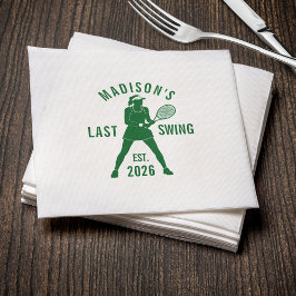 Tennis Last Swing Before the Ring Bachelorette Serviette