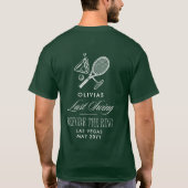 Tennis Last Swing Before The Ring Bachelorette T-Shirt (Rückseite)
