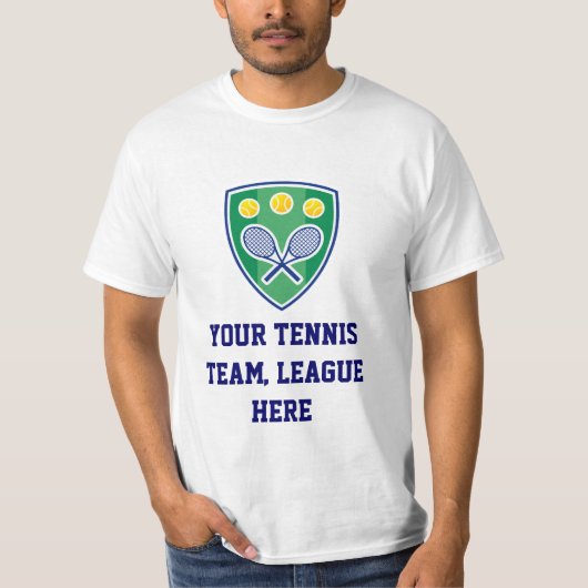 Tennis League T Shirts und Sweaters. Personalisier (Vorderseite)