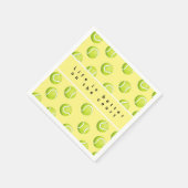 Tennis-Leben ist besser auf dem Gelben Platz Serviette (Ecke)