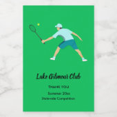 Tennis Lebensmitteletikett (Einzelnes Label)