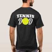 Tennis Legend Coach Vater - Custom Dates T - Shirt (Rückseite)