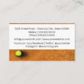 Tennis-Lehrer-Sandplatz Visitenkarte (Rückseite)