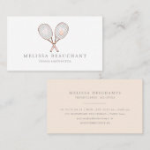 Tennis-Lehrer-Trainer-kundenspezifische elegante Visitenkarte (Vorne/Hinten)