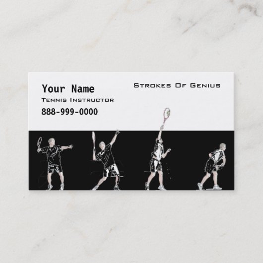 Tennis-Lehrer Visitenkarte (Vorderseite)
