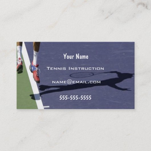 Tennis-Lehrer Visitenkarte (Vorderseite)