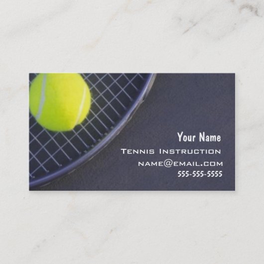 Tennis-Lehrer Visitenkarte (Vorderseite)