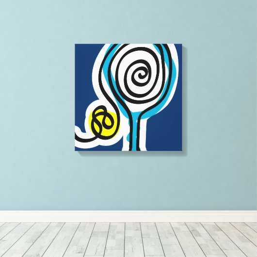 Tennis Leinwand Art Printdesign (Insitu (Holzboden))