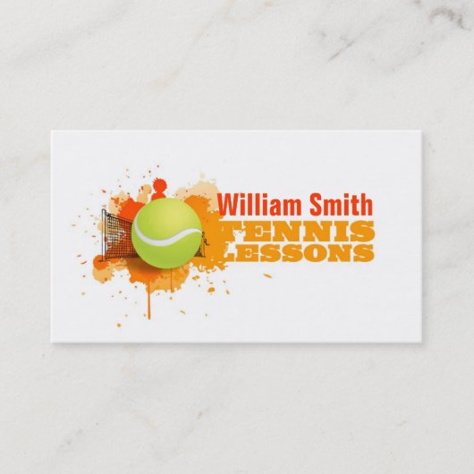 Tennis Lessons Visitenkarte (Vorderseite)