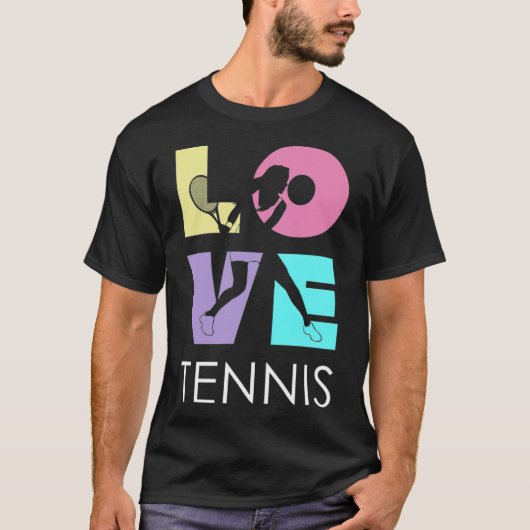 Tennis Liebe Amerikaner T-Shirt (Vorderseite)