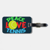 Tennis Liebe Blue Gepäckanhänger (Rückseite horizontal)