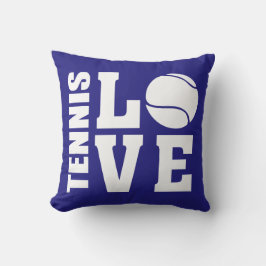 Tennis Liebe Blue Kissen
