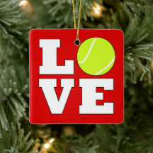 Tennis LIEBE Custom Color Weihnachtsdekoration