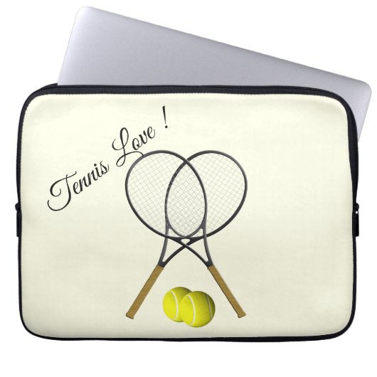 Tennis Liebe Doubles Laptopschutzhülle (Vorderseite)
