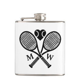 Tennis-Liebe Flachmann