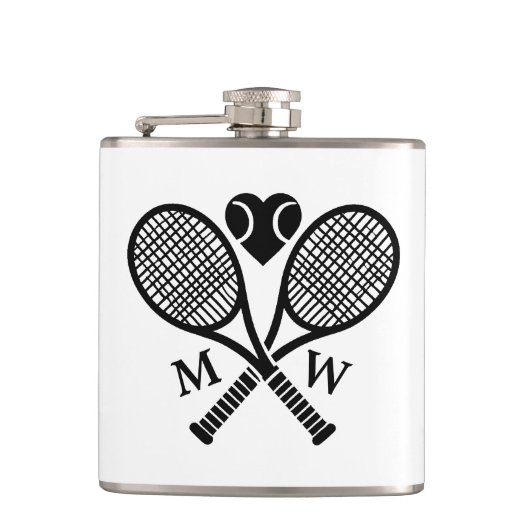 Tennis-Liebe Flachmann (Vorderseite)