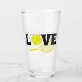 Tennis-Liebe Glas (Vorderseite)