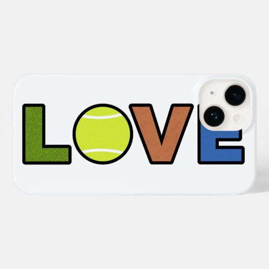 Tennis-Liebe-Handyhülle Case-Mate iPhone Hülle (Rückseite (Horizontal))