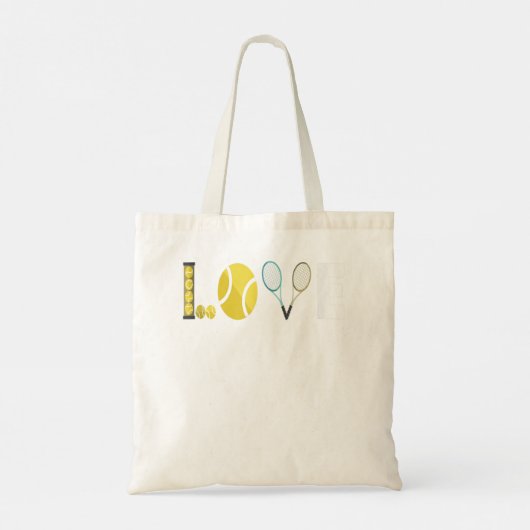 Tennis Liebe I Tennis Racket Tennis Ball Tennis Pl Tragetasche (Rückseite)