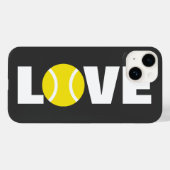 Tennis Liebe iPhone 14 Gehäuse mit Balldesign Case-Mate iPhone Hülle (Rückseite (Horizontal))