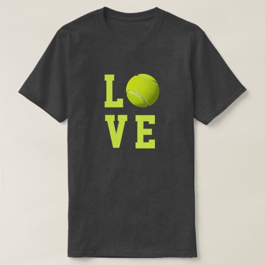 Tennis-Liebe kundengerecht T-Shirt (Design vorne)