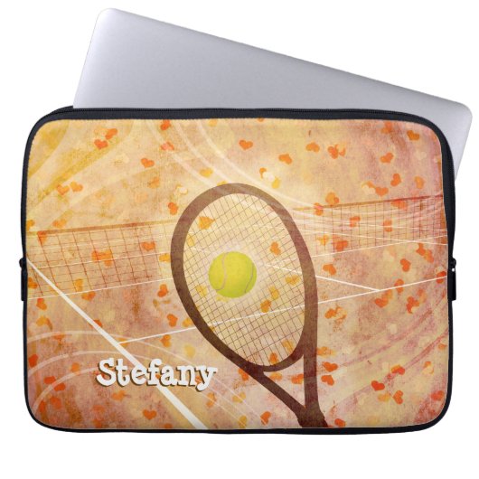 Tennis-Liebe Laptopschutzhülle (Vorderseite)