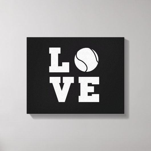 Tennis-Liebe Leinwanddruck (Vorderseite)