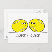 Tennis Liebe-Liebe Postkarte (Vorne/Hinten)