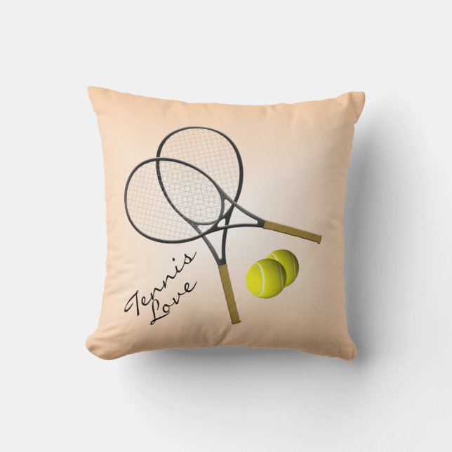 Tennis-Liebe Mojo Throw-Kissen Kissen (Vorderseite)
