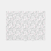 Tennis-Liebe-Muster Fleecedecke (Vorderseite (Horizontal))