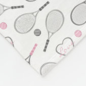 Tennis-Liebe-Muster Fleecedecke (Ecke)