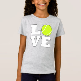Tennis LIEBE Niedlich Girls Tennis Player oder Fan T-Shirt